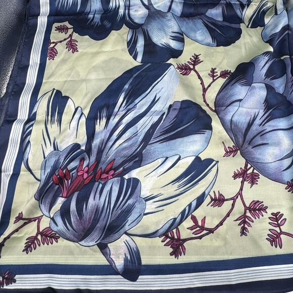 New Vince Camuto 48" Hanabi Oversized Floral Square Scarf  #VC2175 - Picture 2 of 5